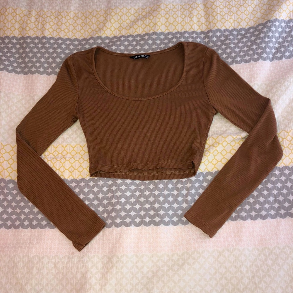 Shein Long Sleeve Crop Top